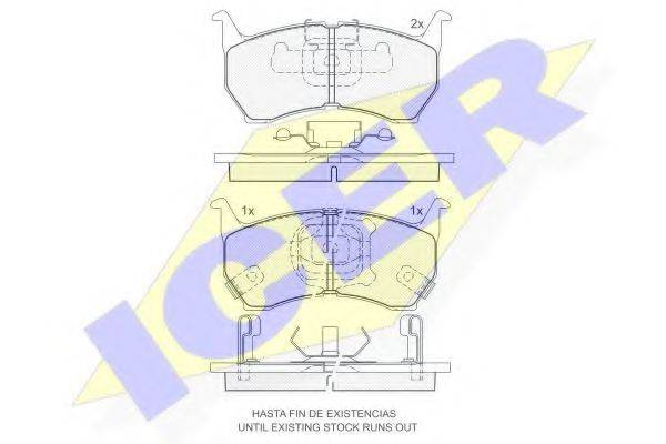 LUCAS CAV GDB1036 Комплект гальмівних колодок, дискове гальмо