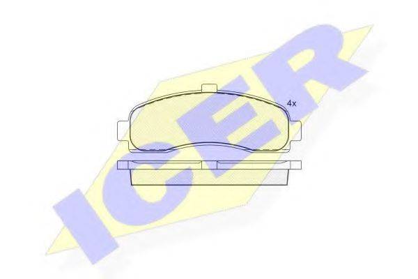 ICER 180922 Комплект гальмівних колодок, дискове гальмо
