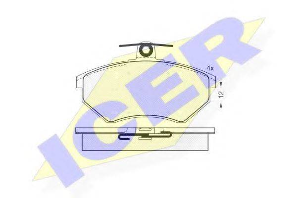ICER 181011 Комплект гальмівних колодок, дискове гальмо
