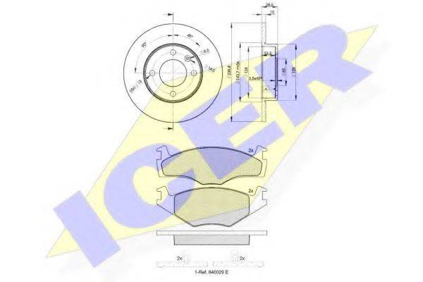 REMSA 171.03 Комплект гальм, дисковий гальмівний механізм