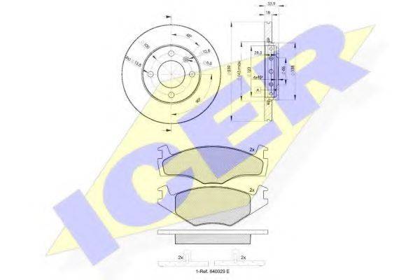 ICER 310485303 Комплект гальм, дисковий гальмівний механізм