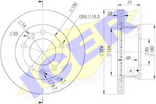 LUCAS TVS DF2790 гальмівний диск