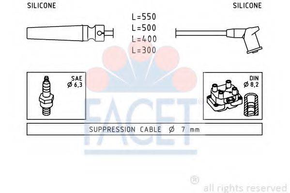 FACET 49509 Комплект дротів запалювання