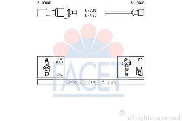 FACET 47251 Комплект дротів запалювання