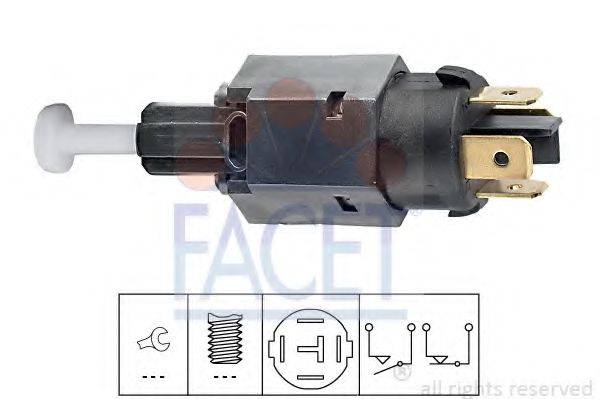 FACET 71065 Вимикач ліхтаря сигналу гальмування; Вимикач, привід зчеплення (Tempomat)