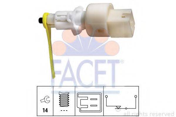 FACET 71153 Вимикач ліхтаря сигналу гальмування; Вимикач, привід зчеплення (Tempomat)
