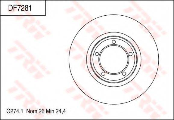 TRW DF7281 гальмівний диск