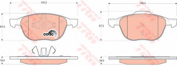 MAZDA (HAINAN) 7M512K021AALC Комплект гальмівних колодок, дискове гальмо