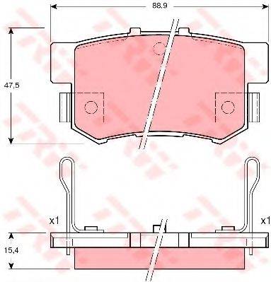 TRW GDB3191 Комплект гальмівних колодок, дискове гальмо