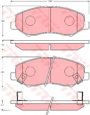 NISSAN AY040 NS065 Комплект гальмівних колодок, дискове гальмо