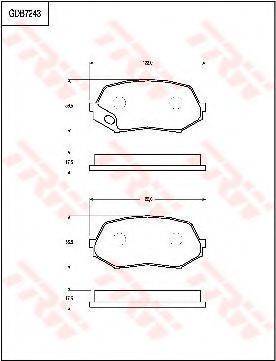 MITSUBISHI MK449107 Комплект гальмівних колодок, дискове гальмо