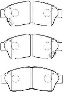 DAIHATSU 04465-33210 Комплект гальмівних колодок, дискове гальмо