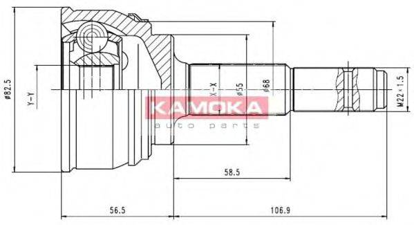 KAMOKA 6542 Шарнірний комплект, приводний вал