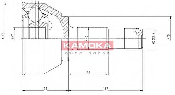 KAMOKA 6556 Шарнірний комплект, приводний вал