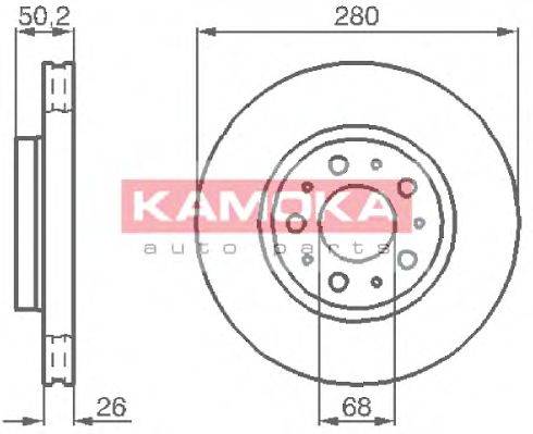 KAMOKA 1031210 гальмівний диск