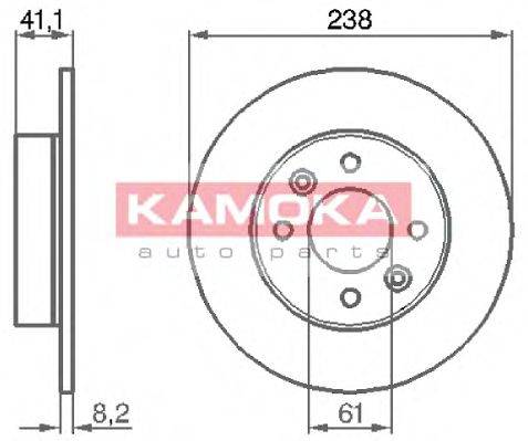 KAMOKA 103140 гальмівний диск