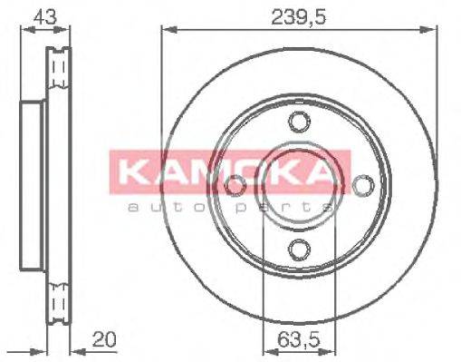KAMOKA 1031532 гальмівний диск