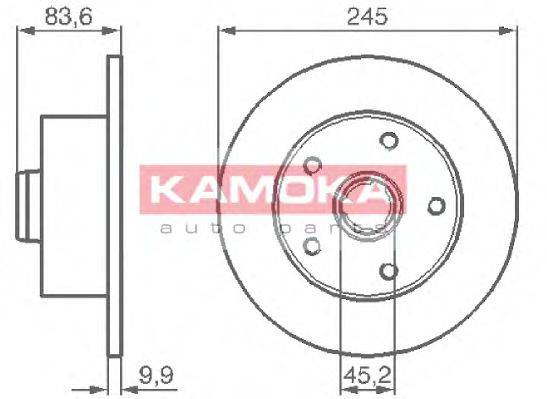 KAMOKA 1031660 гальмівний диск