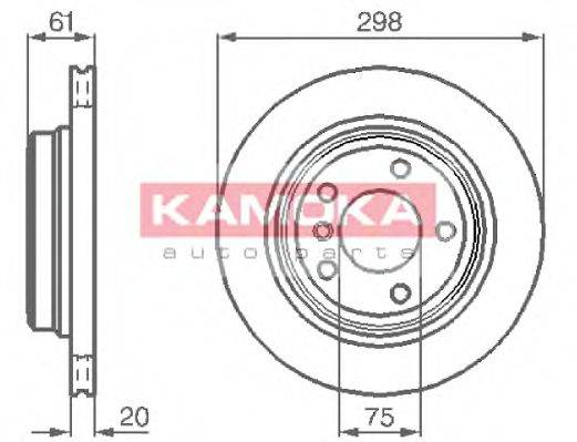 KAMOKA 1031672 гальмівний диск