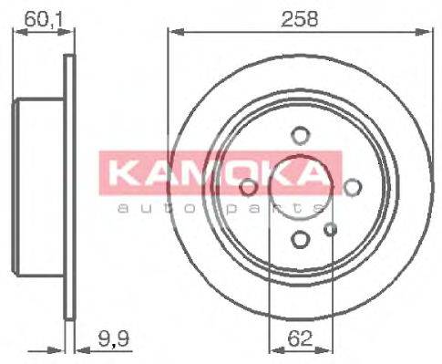 KAMOKA 103186 гальмівний диск