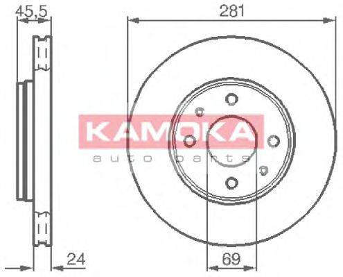 KAMOKA 1032136 гальмівний диск