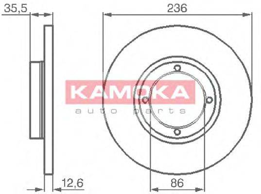 KAMOKA 1032152 гальмівний диск