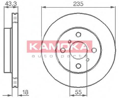KAMOKA 1032168 гальмівний диск