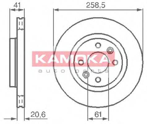 KAMOKA 1032192 гальмівний диск