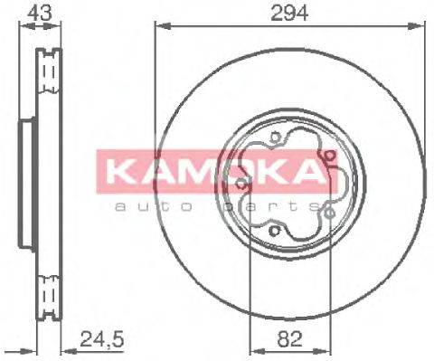 KAMOKA 1032224 гальмівний диск
