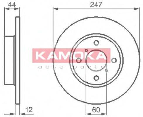 KAMOKA 1032296 гальмівний диск