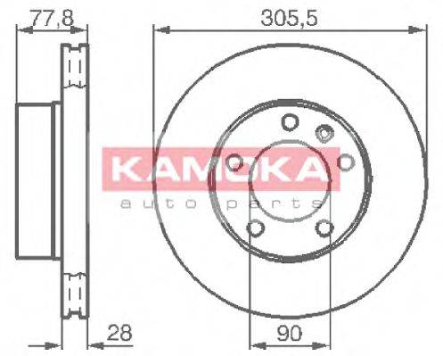 KAMOKA 1032434 гальмівний диск
