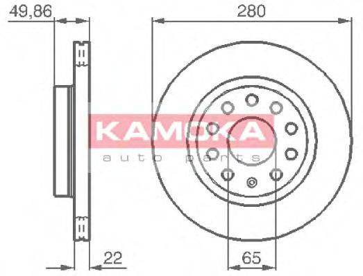 KAMOKA 1032446 гальмівний диск