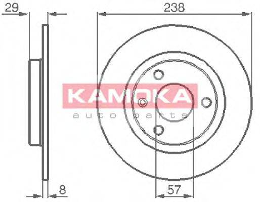 KAMOKA 103264 гальмівний диск