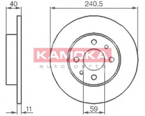 KAMOKA 103280 гальмівний диск