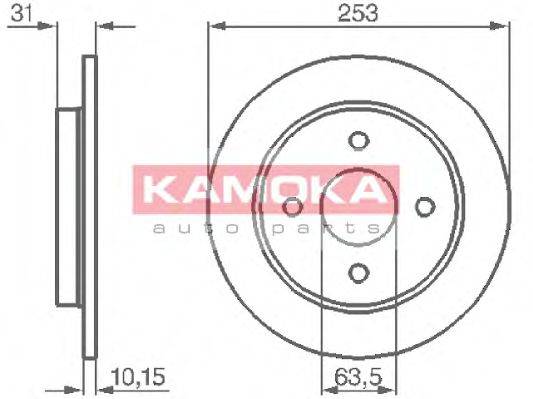 KAMOKA 103562 гальмівний диск