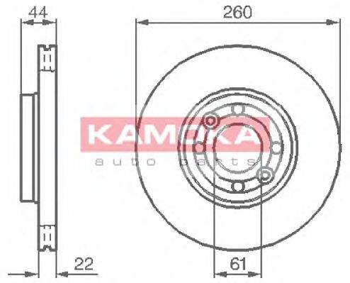 KAMOKA 1038534 гальмівний диск