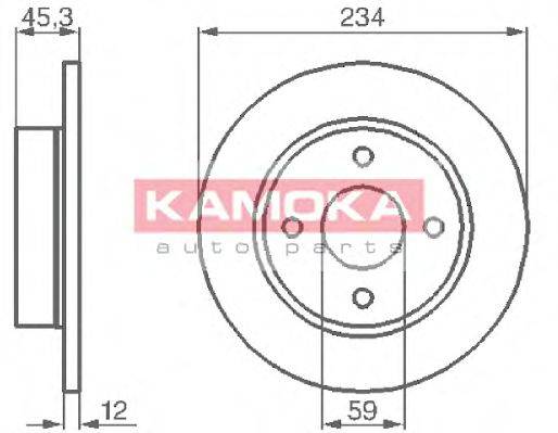 KAMOKA 103884 гальмівний диск