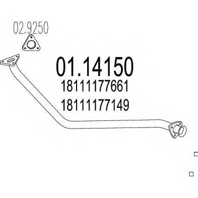 MTS 0114150 Труба вихлопного газу