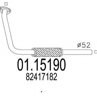 MTS 0115190 Труба вихлопного газу