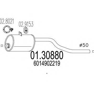MTS 0130880 Передглушувач вихлопних газів