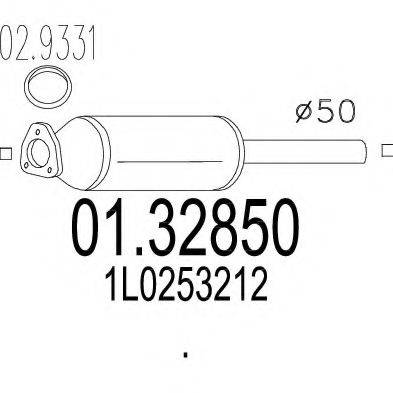 MTS 0132850 Передглушувач вихлопних газів