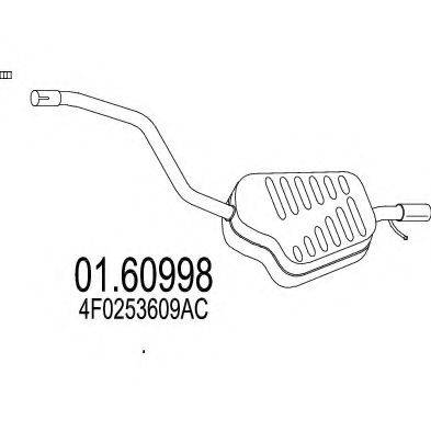 AUDI 4F0253609AC Глушник вихлопних газів кінцевий