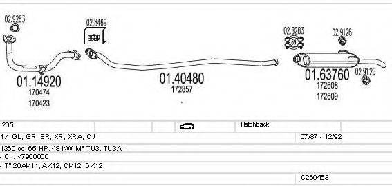 MTS C260463008745 Система випуску ОГ