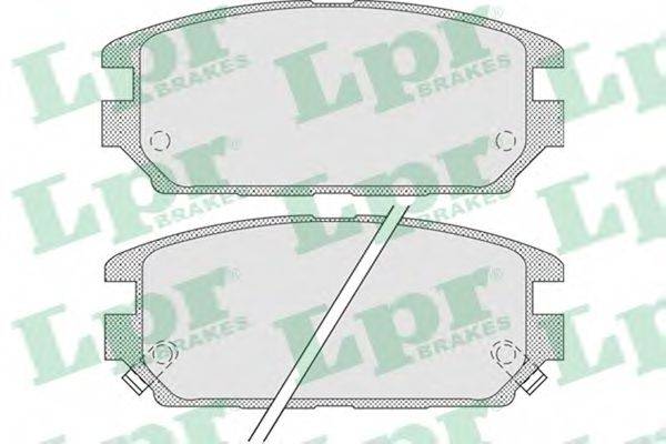 LPR 05P1016 Комплект гальмівних колодок, дискове гальмо
