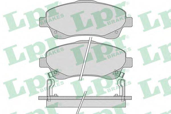 LPR 05P1114 Комплект гальмівних колодок, дискове гальмо