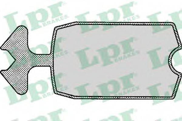 LPR 05P115 Комплект гальмівних колодок, дискове гальмо