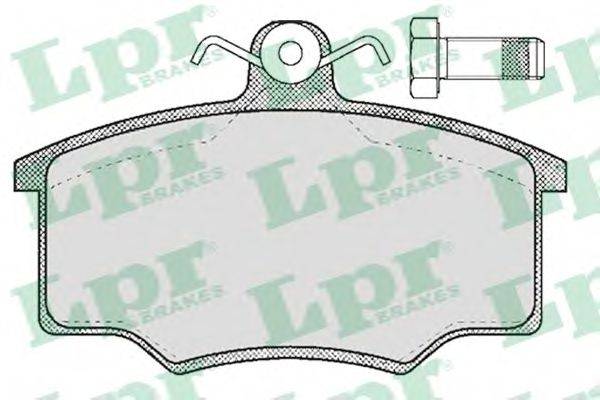 LPR 05P187 Комплект гальмівних колодок, дискове гальмо