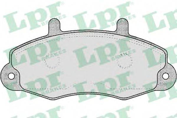 LPR 05P481 Комплект гальмівних колодок, дискове гальмо