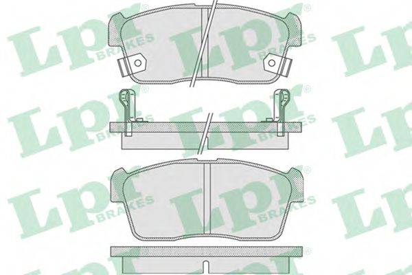 LPR 05P796 Комплект гальмівних колодок, дискове гальмо