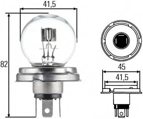 DAF 135 4874 Лампа розжарювання, фара далекого світла; Лампа розжарювання, основна фара; Лампа розжарювання, протитуманна фара; Лампа розжарювання; Лампа розжарювання, основна фара